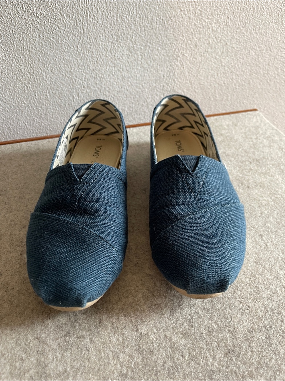 Toms Navy Canvas Slip-On Espadrille